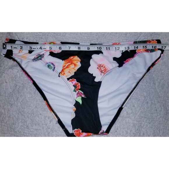 Floral Orange & Pink Zipper Top Bikini - Picture 5 of 6